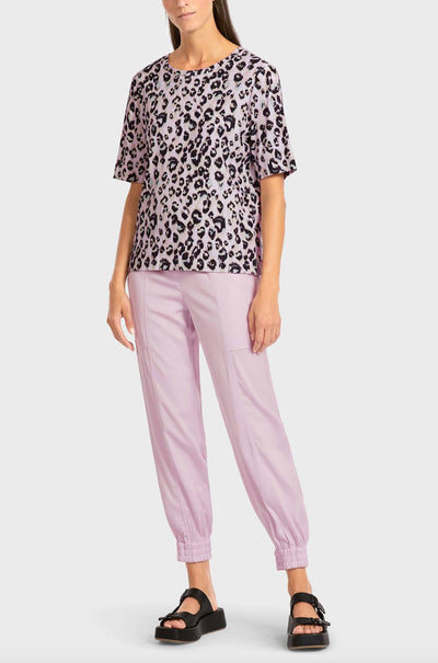 Marc Cain - Leopard Print Rib T-Shirt