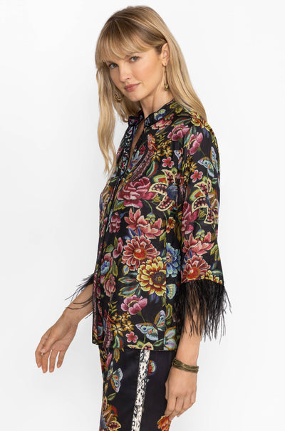 Johnny Was - Lewella Feather Trim Kimono