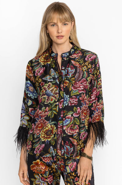 Johnny Was - Lewella Feather Trim Kimono