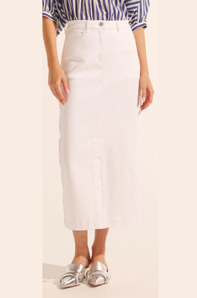 zoe kratzmann - meridian skirt in porcelain denim