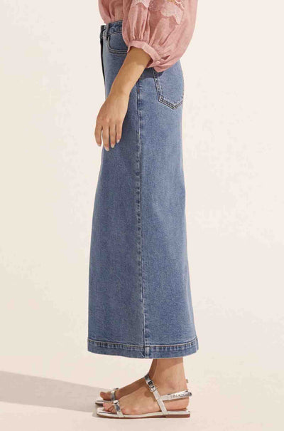 zoe kratzmann - meridian skirt in mid wash denim