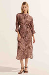 zoe kratzmann - pinpoint dress in cacao batik