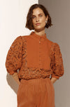 zoe kratzmann - presence top in toffee lace