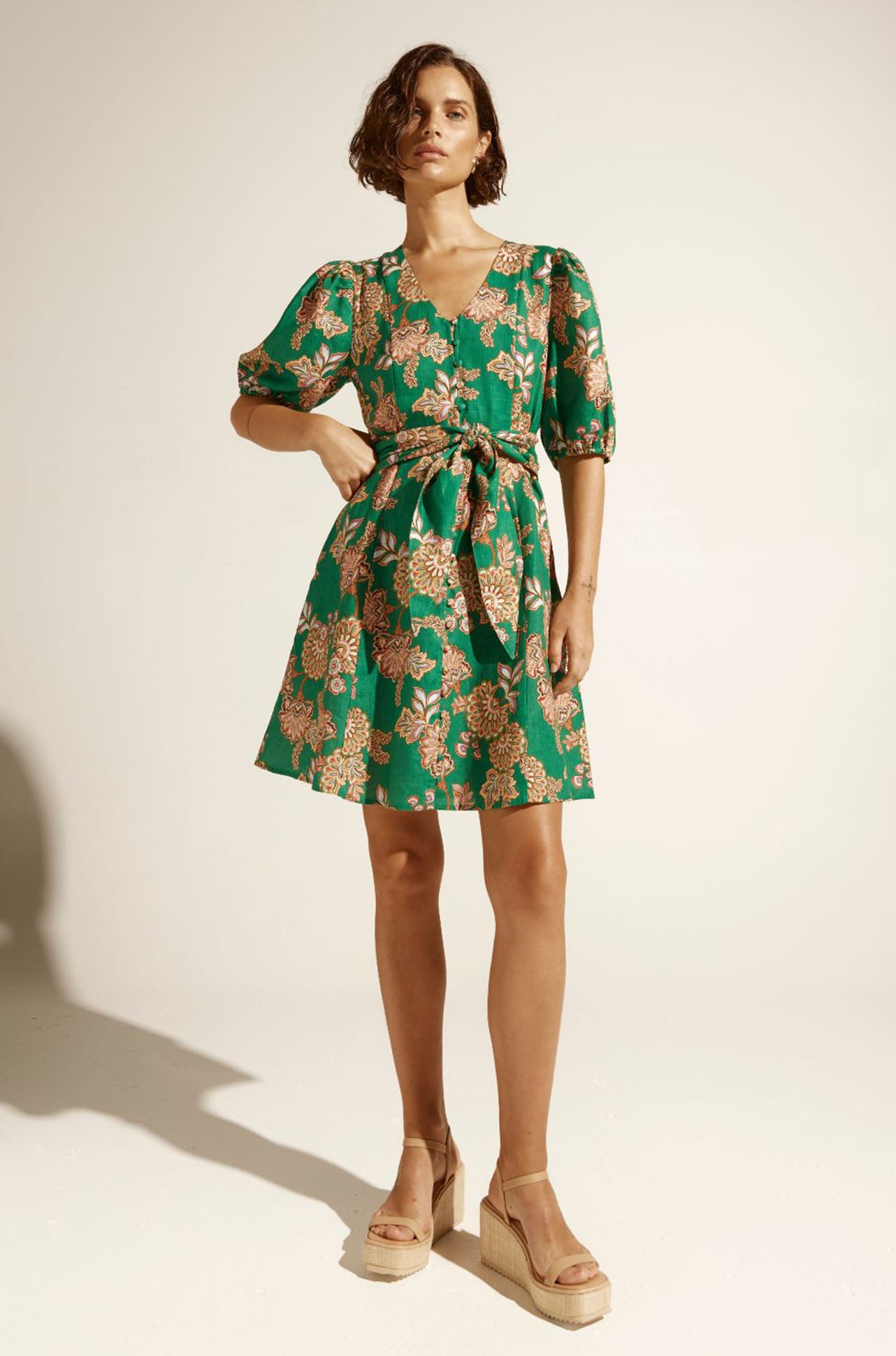 zoe kratzmann - quota dress in kgari palm green