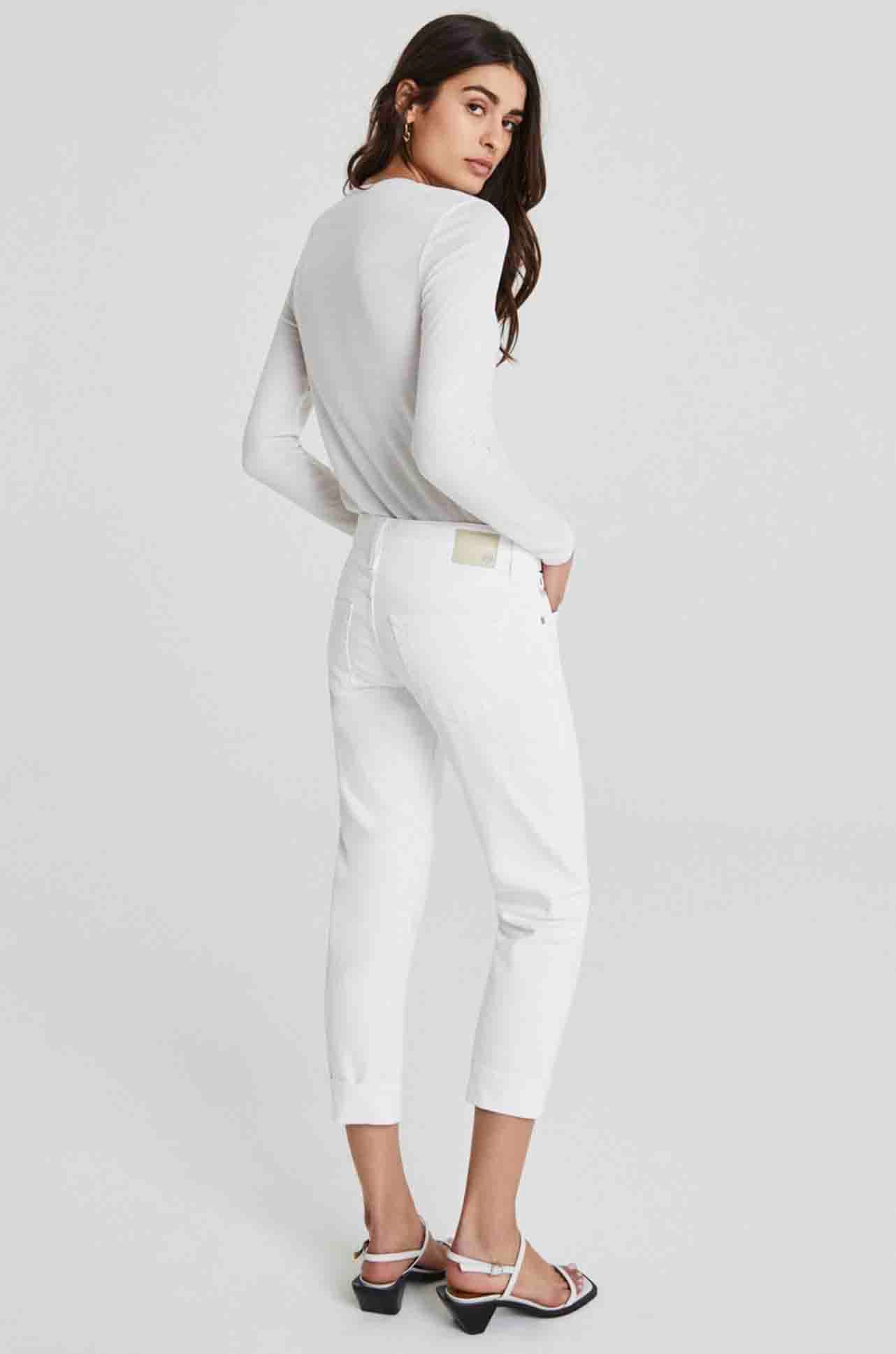 AG Jeans Ex Boyfriend Slim in 1 Yr Tonal White