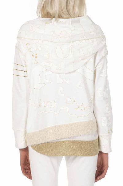 Elisa Cavaletti - Hooded Knit Trim Sweater