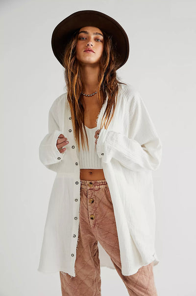 Free People - Summer Daydream Shirt in Ivory